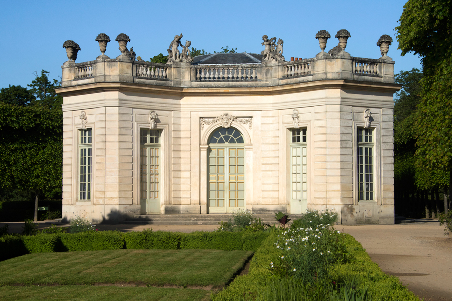 The French Gardens Of The Petit Trianon Palace Of Versailles