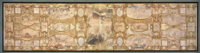 Projet pour la voûte de la galerie des Glaces, avec des scènes de la vie d'Hercule