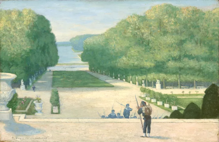 Fusiliers-marins dans le parc de Versailles