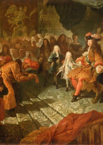 Louis XIV reçoit les envoyés de la Perse dans la galerie des Glaces, 19 février 1715