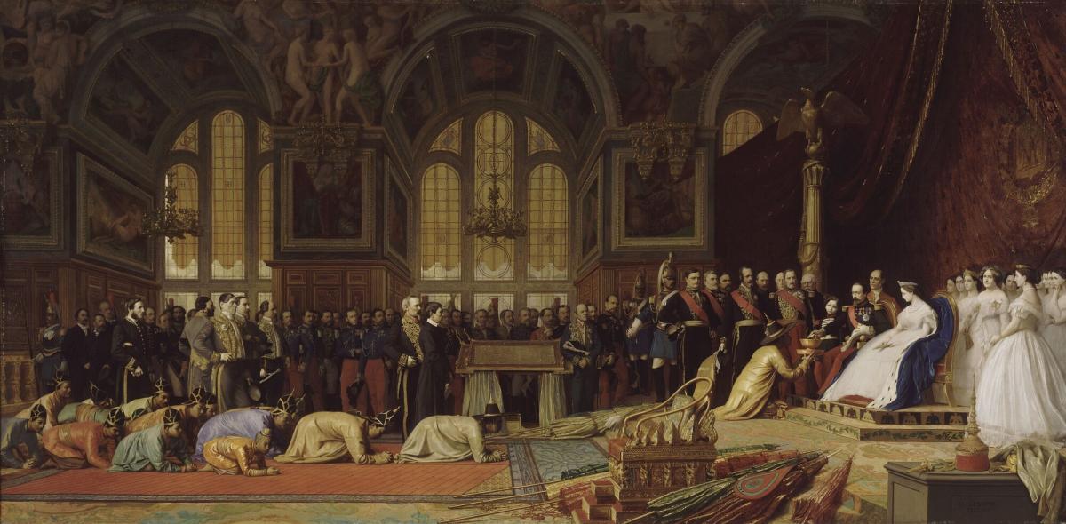 Napoleon III and Empress Eugenie at Tuileries Palace, Second Empire,  France' Giclee Print