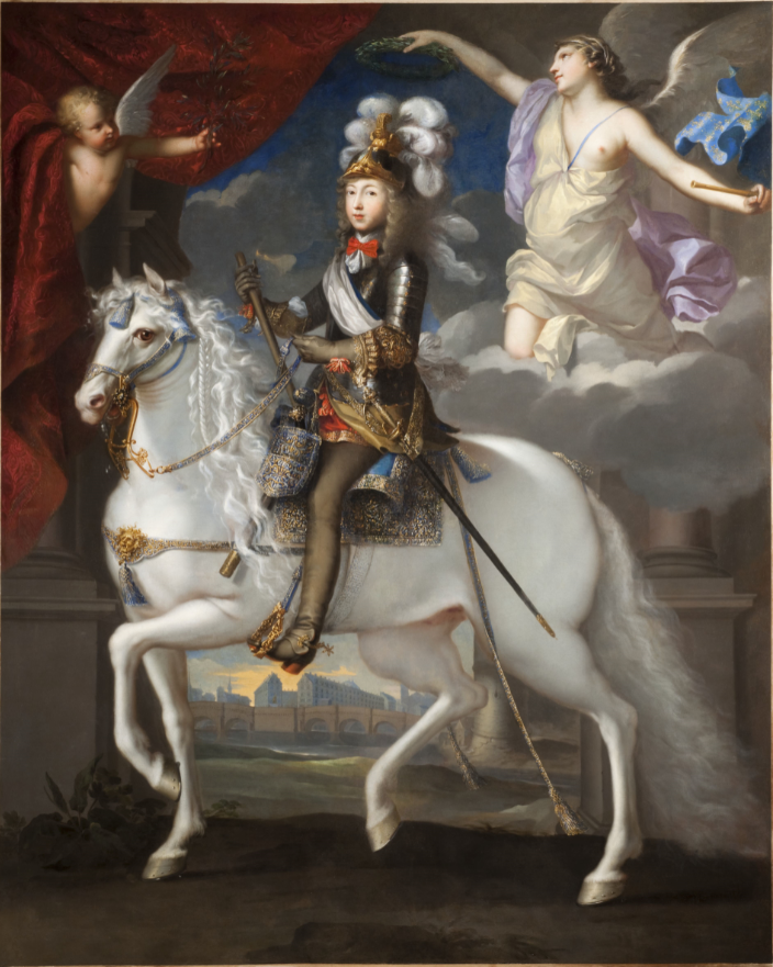 Equestrian Portrait of Louis XIV by Charles Le Brun Reproduction