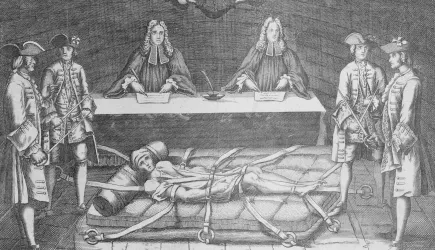 Assassination attempt on King Louis XV by Damiens, 1757