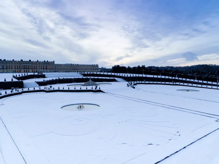 Aerial view of the Palace of Versailles