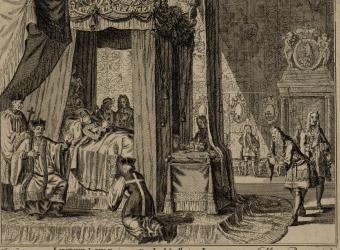 King Louis Xiv Of France /Nreceives The Persian Ambassador, Mohammed Reza  Beg, In The Hall Of